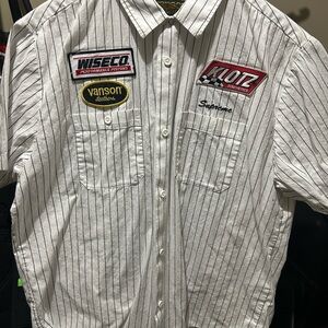 Vanson x Supreme white polo